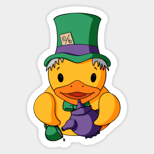 Mad Hatter Rubber Duck Sticker